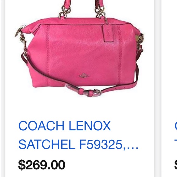Pink Coach Lenox Bag Tote - Picture 2 of 8